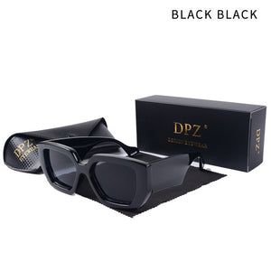 DPZ 2021 new Fashion Luxury Brand Designer Oversized Polygon Sunglasses Men  Vintage Shield Cool Ins women Sun Glasses