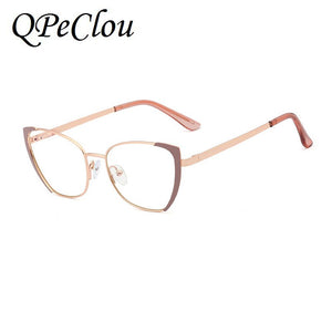 2023 Metal Anti-blue Glasses Frame Women Sexy Purple Optical Transparent Eyeglasses Female Spectacles Oculos Feminino