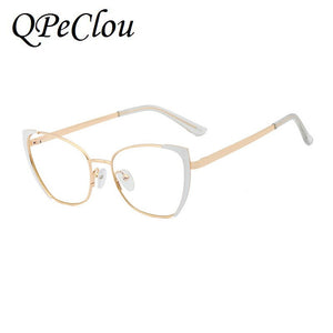 2023 Metal Anti-blue Glasses Frame Women Sexy Purple Optical Transparent Eyeglasses Female Spectacles Oculos Feminino