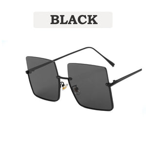 2023 Lady Oversize Half Frame Metal Square Sunglasses Women  Eyewear oculos de sol feminino Sun Glasses UV400