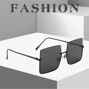 2023 Lady Oversize Half Frame Metal Square Occhiali da sole Donna Eyewear oculos de sol feminino Occhiali da sole UV400