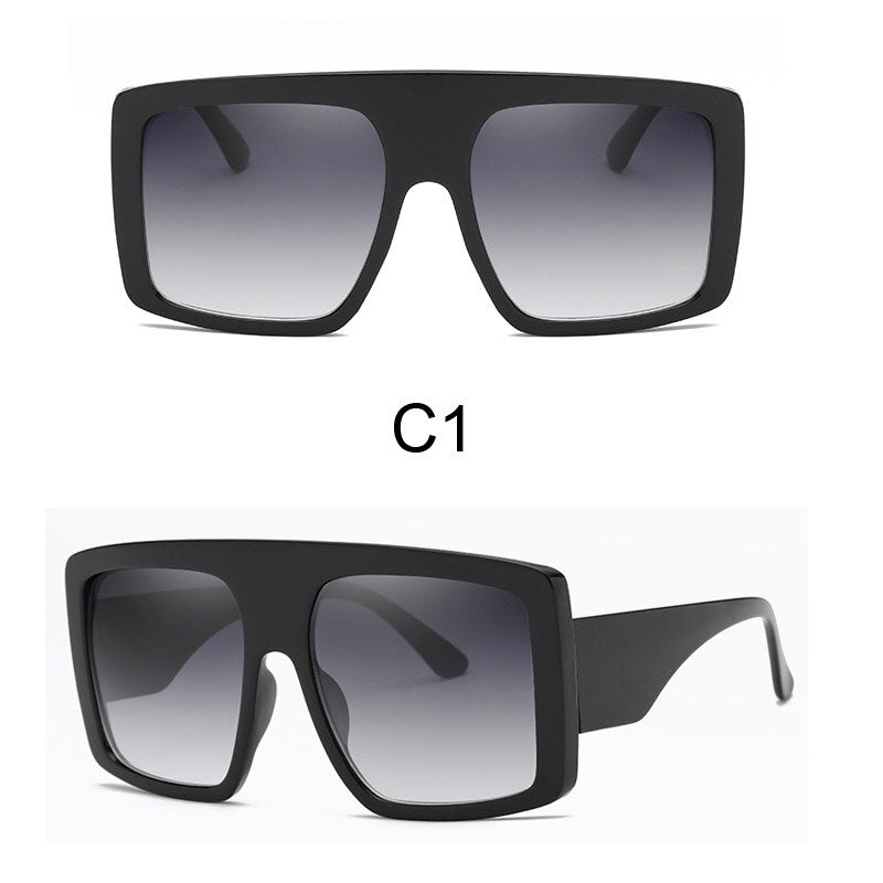 2021 Large Frame Square Sunglasses Men Luxury Brand Designer
