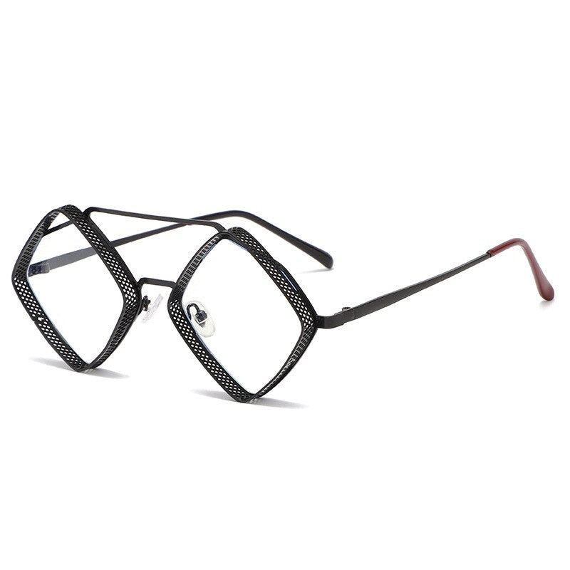 2023 Retro Rhombus Metal Sunglasses Men Irregular Vintage Brand