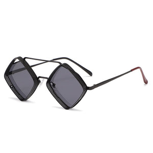 2023 Retro Rhombus Metal Sunglasses Men Irregular Vintage Brand