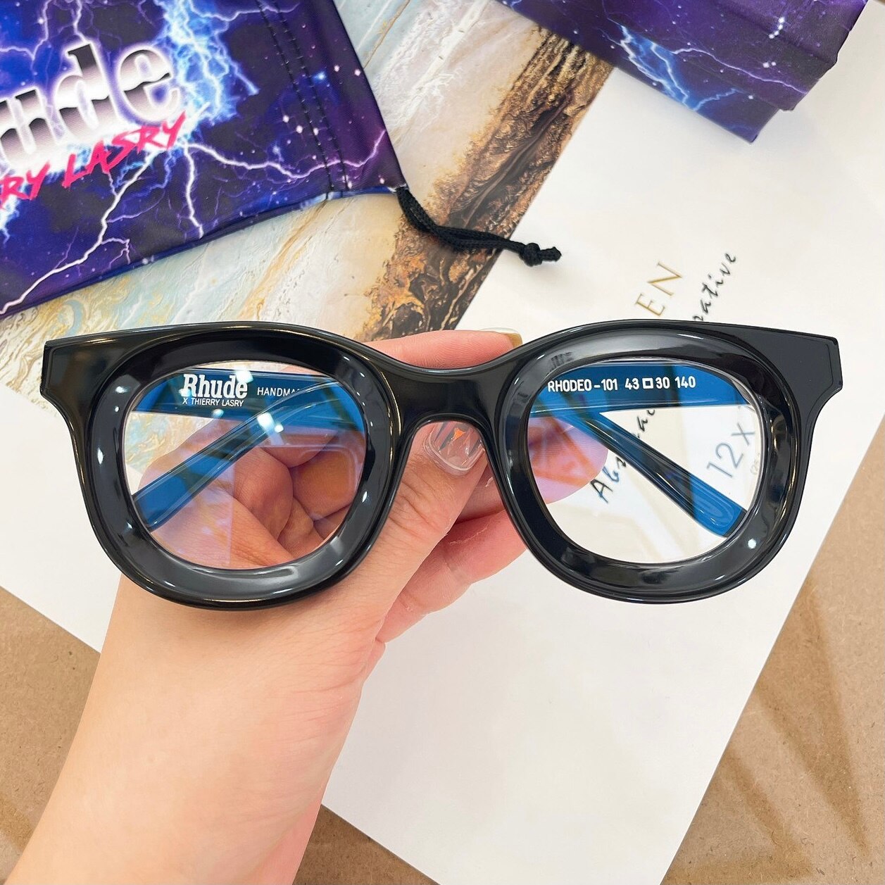 2021 Trend Rhude RHODEO THIERRY High-quality Acetate VIRGIL ABLOH MIGUEL101  Style Sunglasses Optical Prescription Lens