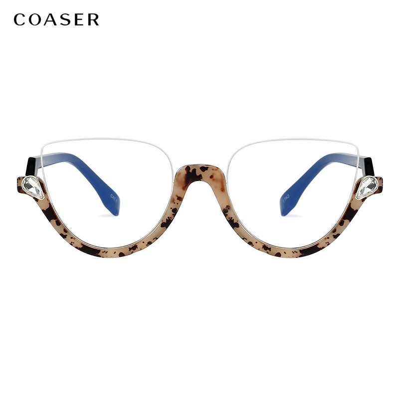 Cat Eye Glasses Frames, Women Trending Styles Half Designer