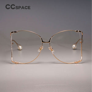 45476 Transparent Lens Big Suqare Glasses Frames For Women Metal Gold Frame EyeGlasses  Eyewear Computer Glasses