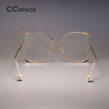 Load image into Gallery viewer, 45476 Transparent Lens Big Suqare Glasses Frames For Women Metal Gold Frame EyeGlasses  Eyewear Computer Glasses