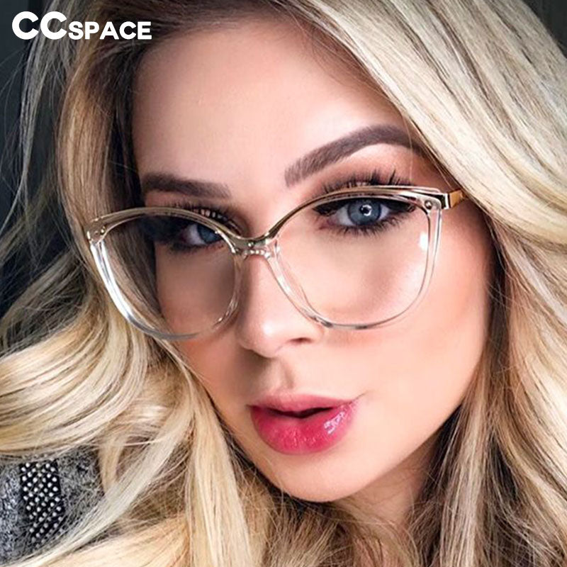 48052 Plastic Titanium Retro Cat Eye Glasses Frames Ultralight Men Wom Cinily 8747