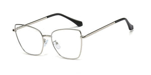 48097 Cat Eye Irregular Ultralight Metal Glasses Frames Men Women Optical  Computer Glasses