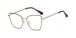 48097 Cat Eye Irregular Ultralight Metal Glasses Frames Men Women Optical  Computer Glasses