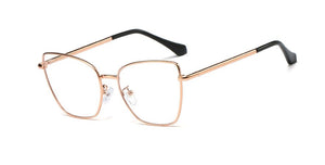 48097 Cat Eye Irregular Ultralight Metal Glasses Frames Men Women Optical  Computer Glasses