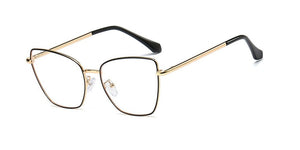 48097 Cat Eye Irregular Ultralight Metal Glasses Frames Men Women Optical  Computer Glasses