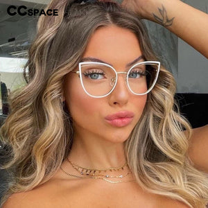 48198 Cat Eye Anti-blue Light Plastic Titanium Glasses Frames Ultralight Men Women Optical Computer Glasses