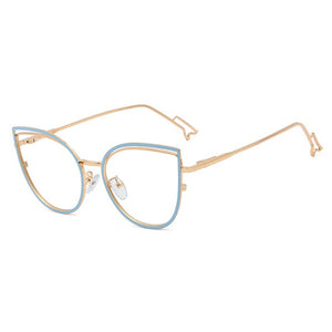 48198 Cat Eye Anti-blue Light Plastic Titanium Glasses Frames Ultralight Men Women Optical Computer Glasses