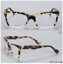 Load image into Gallery viewer, 49409 Anti Blue Half Frame Acetate Glasses Frames Women Men Optical Computer Glasses