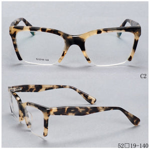 49409 Anti Blue Half Frame Acetate Glasses Frames Women Men Optical Computer Glasses