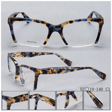 Carica l&#39;immagine nel visualizzatore di Gallery, 49409 Anti Blue Half Frame Acetate Glasses Frames Women Men Optical Computer Glasses