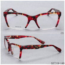 Carica l&#39;immagine nel visualizzatore di Gallery, 49409 Anti Blue Half Frame Acetate Glasses Frames Women Men Optical Computer Glasses