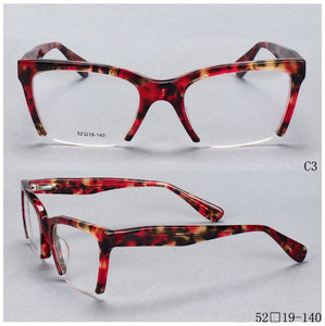 49409 Anti Blue Half Frame Acetate Glasses Frames Women Men Optical Computer Glasses