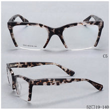 Carica l&#39;immagine nel visualizzatore di Gallery, 49409 Anti Blue Half Frame Acetate Glasses Frames Women Men Optical Computer Glasses