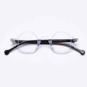 49437 Small Punk Retro Acetate Optical Frames Round Men Women Computer Glasses