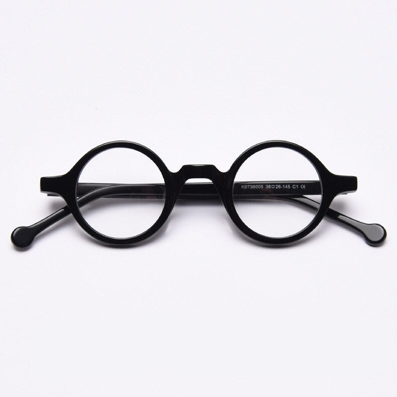 49437 Small Punk Retro Acetate Optical Frames Round Men Women Computer Glasses