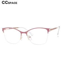 Carica l&#39;immagine nel visualizzatore di Gallery, 51066 Anti Blue Light Half Frame Optical Metal Glasses Frames Men Women  Computer Eyeglasses