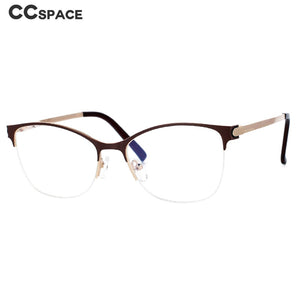 51066 Anti Blue Light Half Frame Optical Metal Glasses Frames Men Women  Computer Eyeglasses