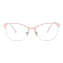 Load image into Gallery viewer, 51066 Anti Blue Light Half Frame Optical Metal Glasses Frames Men Women  Computer Eyeglasses