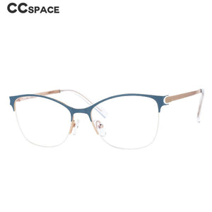 51066 Anti Blue Light Half Frame Optical Metal Glasses Frames Men Women  Computer Eyeglasses