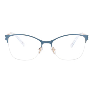 51066 Anti Blue Light Half Frame Optical Metal Glasses Frames Men Women  Computer Eyeglasses