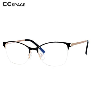 51066 Anti Blue Light Half Frame Optical Metal Glasses Frames Men Women  Computer Eyeglasses