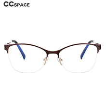 Carica l&#39;immagine nel visualizzatore di Gallery, 51066 Anti Blue Light Half Frame Optical Metal Glasses Frames Men Women  Computer Eyeglasses