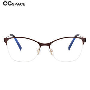 51066 Anti Blue Light Half Frame Optical Metal Glasses Frames Men Women  Computer Eyeglasses