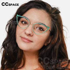 53445 Sexy Women Cat Eye Anti Blue Light Metal Optical Glasses Frames Lady Computer Eyeglasses