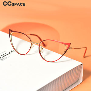 53445 Sexy Women Cat Eye Anti Blue Light Metal Optical Glasses Frames Lady Computer Eyeglasses