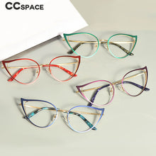 Carica l&#39;immagine nel visualizzatore di Gallery, 53445 Montature per occhiali da vista in metallo anti luce blu Cat Eye da donna sexy Occhiali da vista per computer da donna 