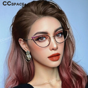 53445 Sexy Women Cat Eye Anti Blue Light Metal Optical Glasses Frames Lady Computer Eyeglasses