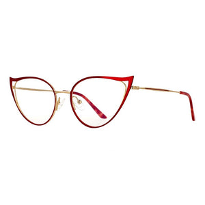 53445 Sexy Women Cat Eye Anti Blue Light Metal Optical Glasses Frames Lady Computer Eyeglasses