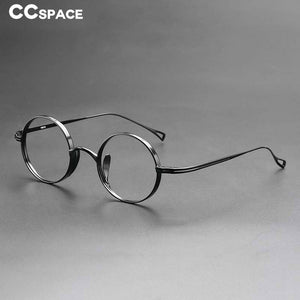 54595 Retro Pure Titanium Upscale Glasses Frame Handmade Round Square Men Women Ultra-Light Frame Zero Glasses