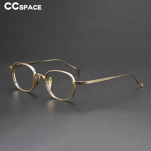 54595 Retro Pure Titanium Upscale Glasses Frame Handmade Round Square Men Women Ultra-Light Frame Zero Glasses