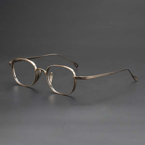 54595 Retro Pure Titanium Upscale Glasses Frame Handmade Round Square Men Women Ultra-Light Frame Zero Glasses