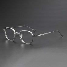 Carica l&#39;immagine nel visualizzatore di Gallery, 54595 Retro Pure Titanium Upscale Glasses Frame Handmade Round Square Men Women Ultra-Light Frame Zero Glasses