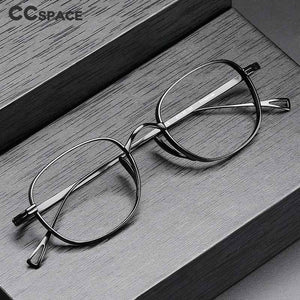 54595 Retro Pure Titanium Upscale Glasses Frame Handmade Round Square Men Women Ultra-Light Frame Zero Glasses