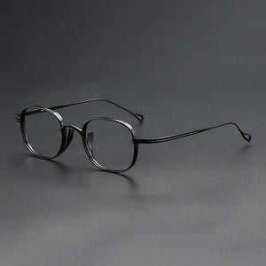 54595 Retro Pure Titanium Upscale Glasses Frame Handmade Round Square Men Women Ultra-Light Frame Zero Glasses