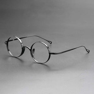 54595 Retro Pure Titanium Upscale Glasses Frame Handmade Round Square Men Women Ultra-Light Frame Zero Glasses