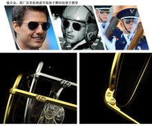 Carica l&#39;immagine nel visualizzatore di Gallery, AO Pilot Sunglasses Men With Glass Lenes Metal frame Classic Aviation American Army Military Optical Eyewear Male Oculos de sol