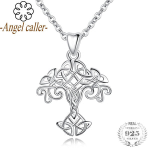 925 Sterling Silver Tree of Life Pendant Necklace with Celtics Knot Design Silver Jewelry Chain Family Tree Pendant