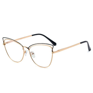 Anti-Blue Blocking Glasses Trends Cat Eye Women's Glasses Frame Design Oversized Optical Decorative Glasses